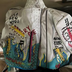 Silver leather jacket